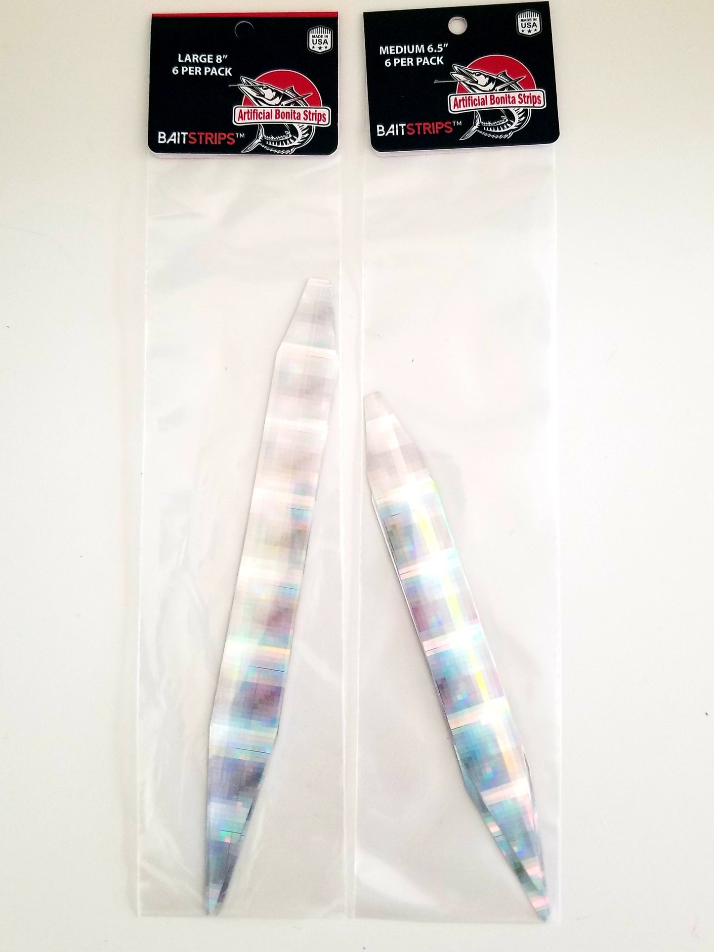 BAITSTRIPS - Artificial Mylar Bait Strips - 6.5" and 8"