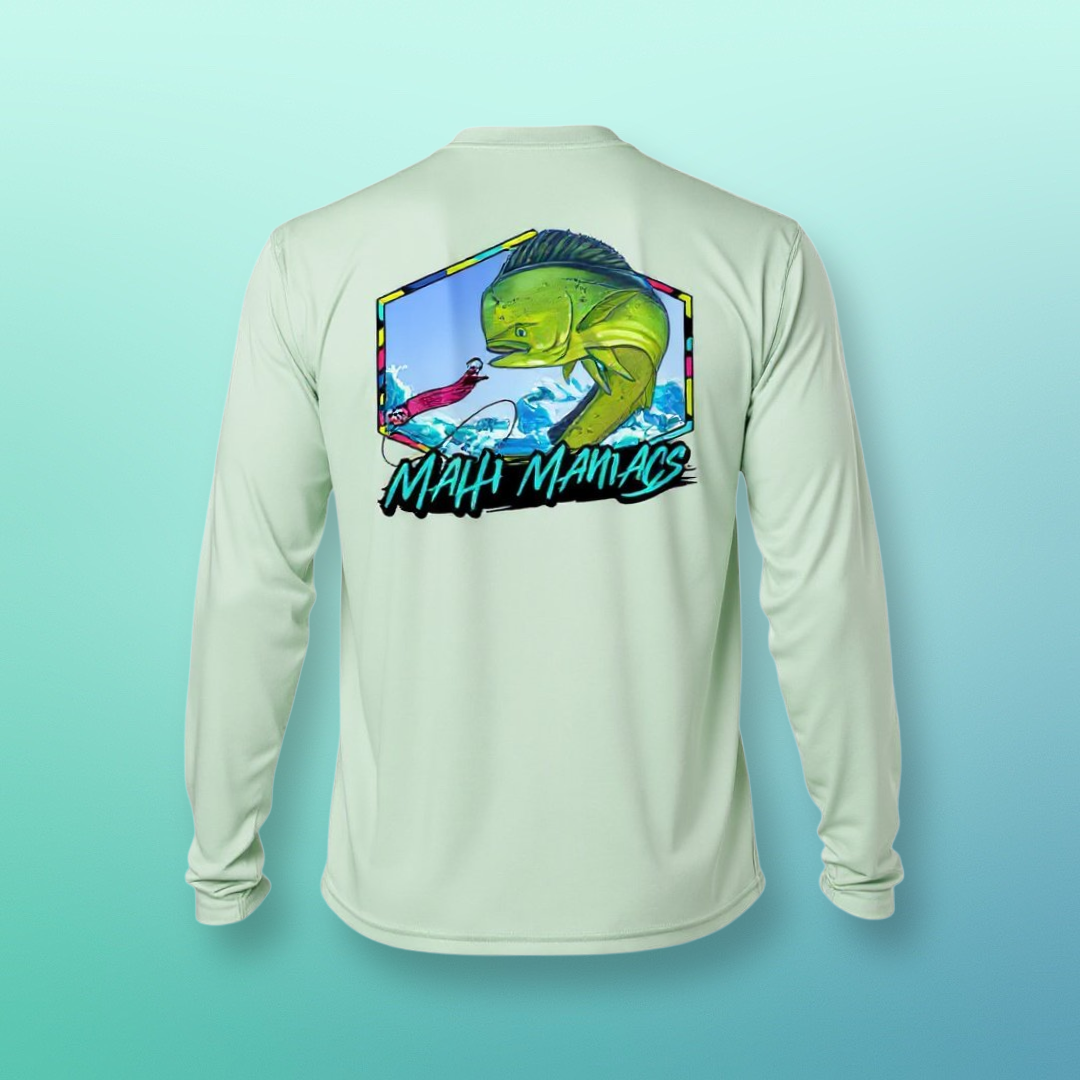 Mahi Maniacs - Mens/Women Performance Long Sleeve UPF Fishing Shirt