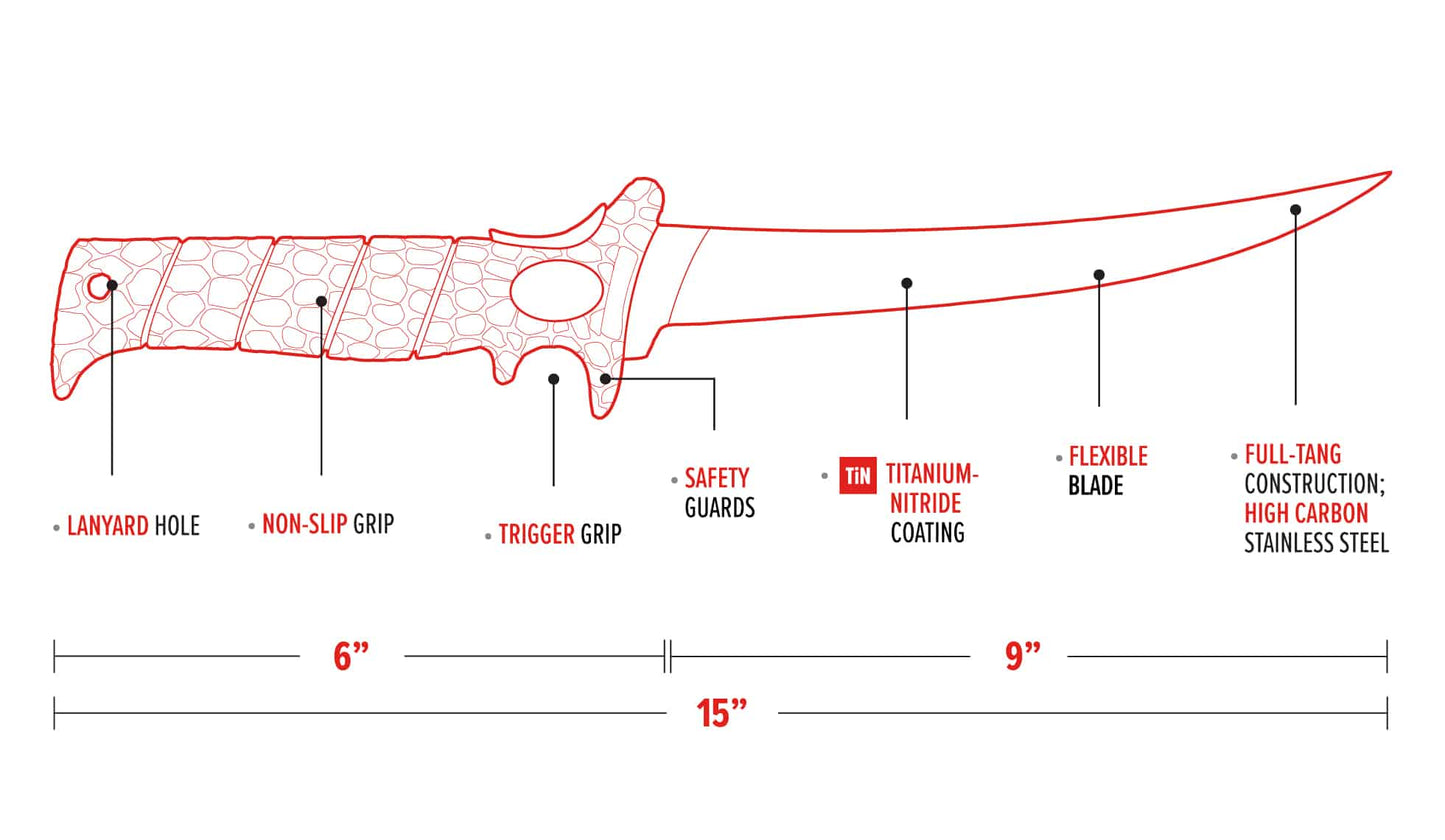 Bubba - 9" Tapered Flex Fillet Knife
