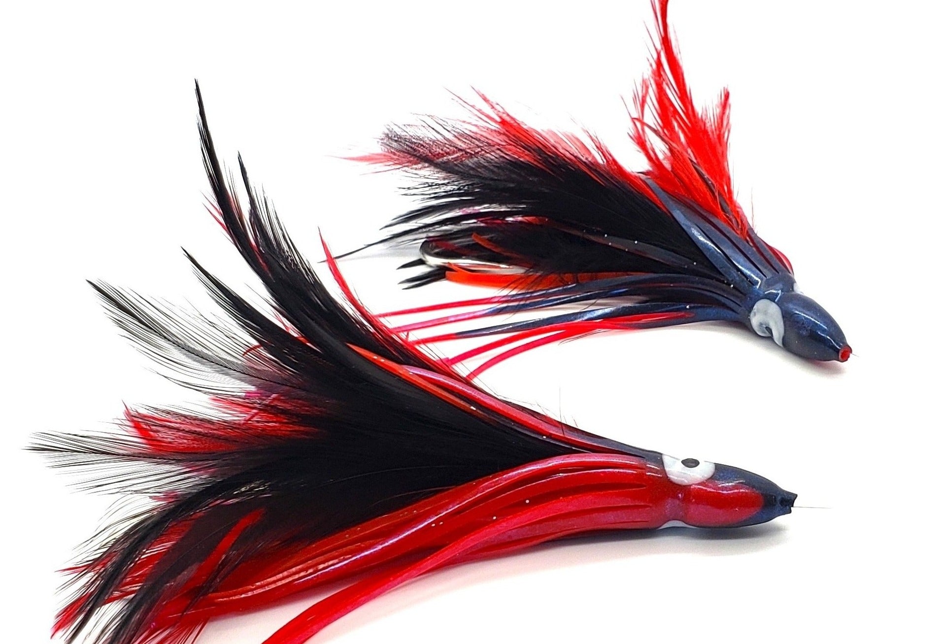 Jaw Lures Tuna & Mahi Feathers - Black/Red