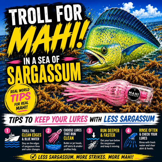 Florida Mahi Fishing: 5 Offshore Trolling Tips for Catching More Mahi Around Abundance of Sargassum