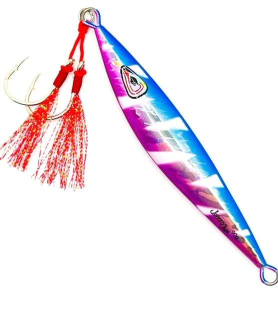 Johnny Jigs - Flat Back Blue/Pink Glow Slow Pitch Jig