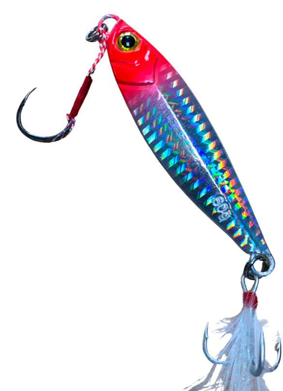 Johnny Jigs - Long Casting Jig - Red/Silver