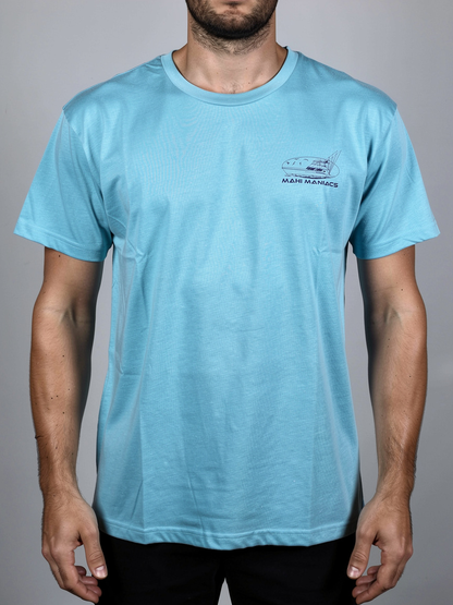 Mahi Maniacs - Sportfish Tahiti Blue - Tri-Blend Comfort Short Sleeve Shirt