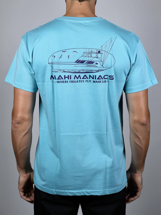 Mahi Maniacs - Sportfish Tahiti Blue - Tri-Blend Comfort Short Sleeve Shirt