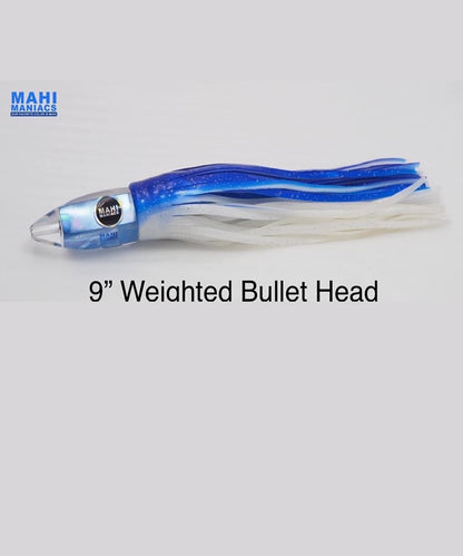 bullet fishing lures Mahi Maniacs 10" Holographic Weighted Bullet Head Lure – Paradise Tackle Co