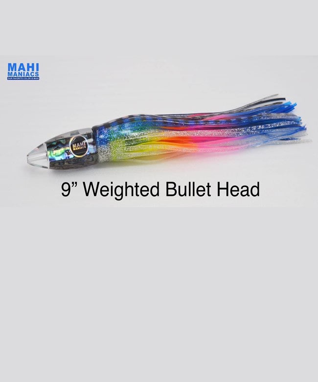 Mahi Maniacs (Rigged) 10" Holographic Weighted Bullet Head Lure