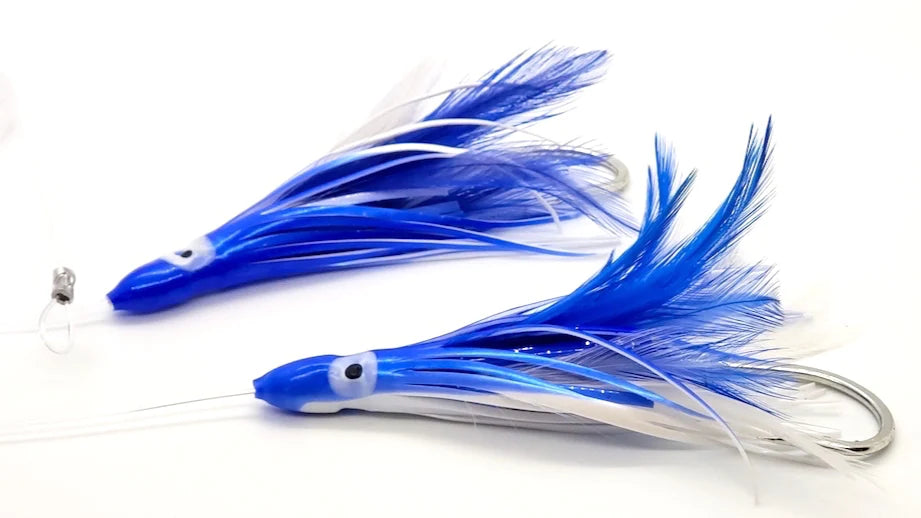Jaw Lures Tuna & Mahi Feathers Blue-White